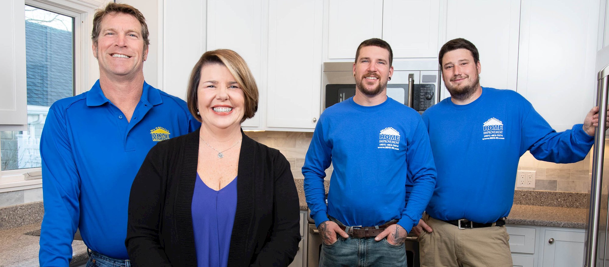 the 4 MHI team  members - Home Kitchen and Bath Remodeling Company - Rhode Island